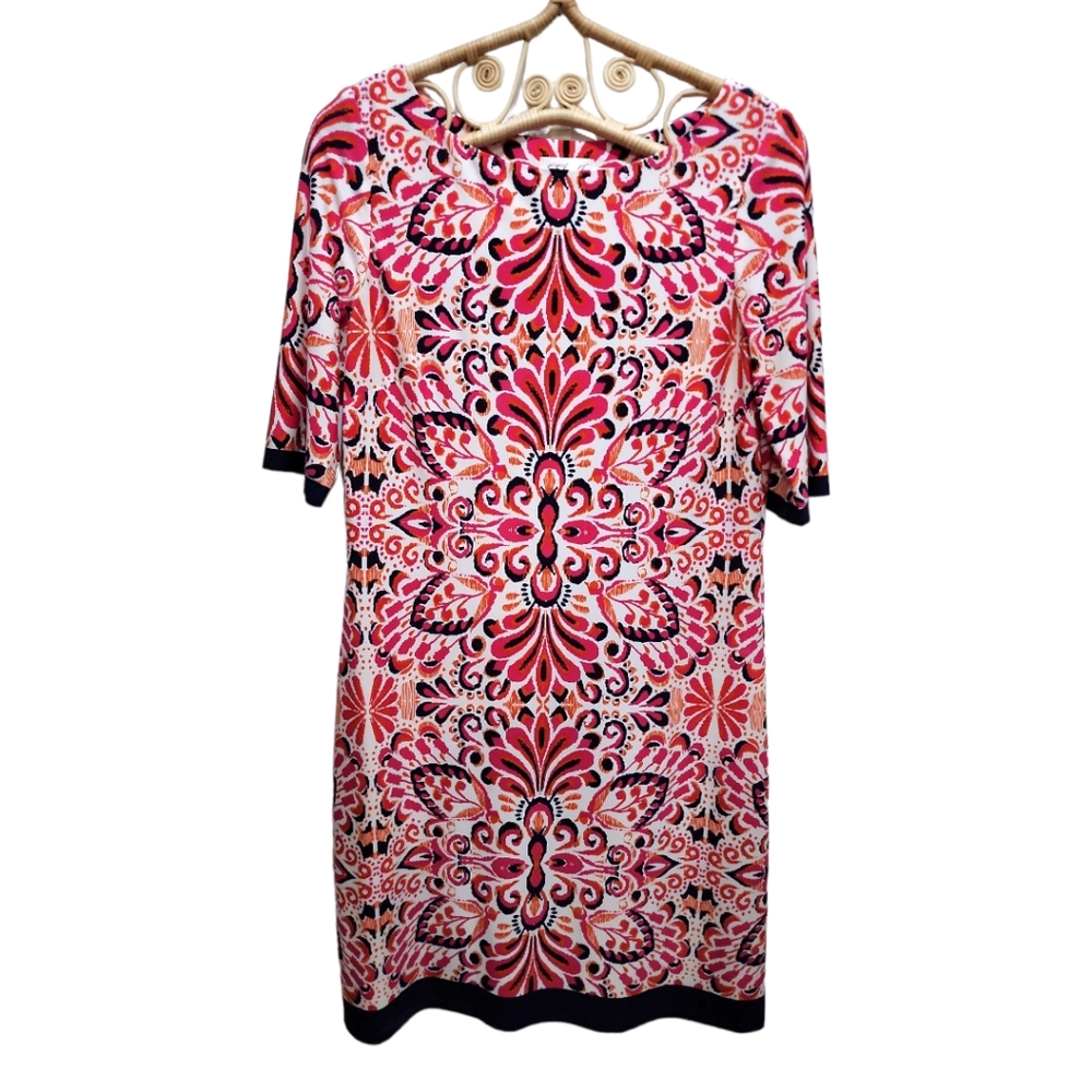 Eliza J red, pink, white black orange dress size 10